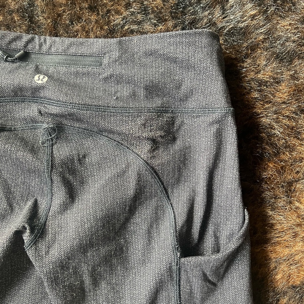 Lululemon full length grey running leggings 6